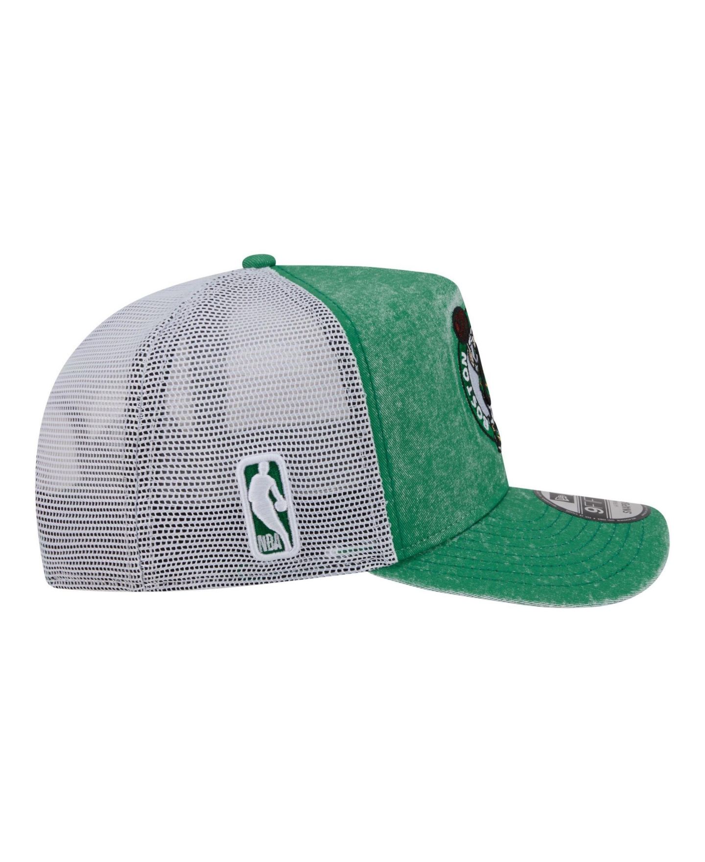 Мужская кепка New Era Kelly Green/White Boston Celtics Washed Meshback 9FIFTY Adjustable Hat — фото 7