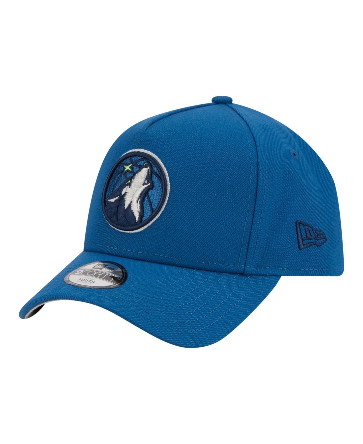 Детская кепка New Era Blue Minnesota Timberwolves 9FORTY A-Frame Adjustable Hat — фото 1