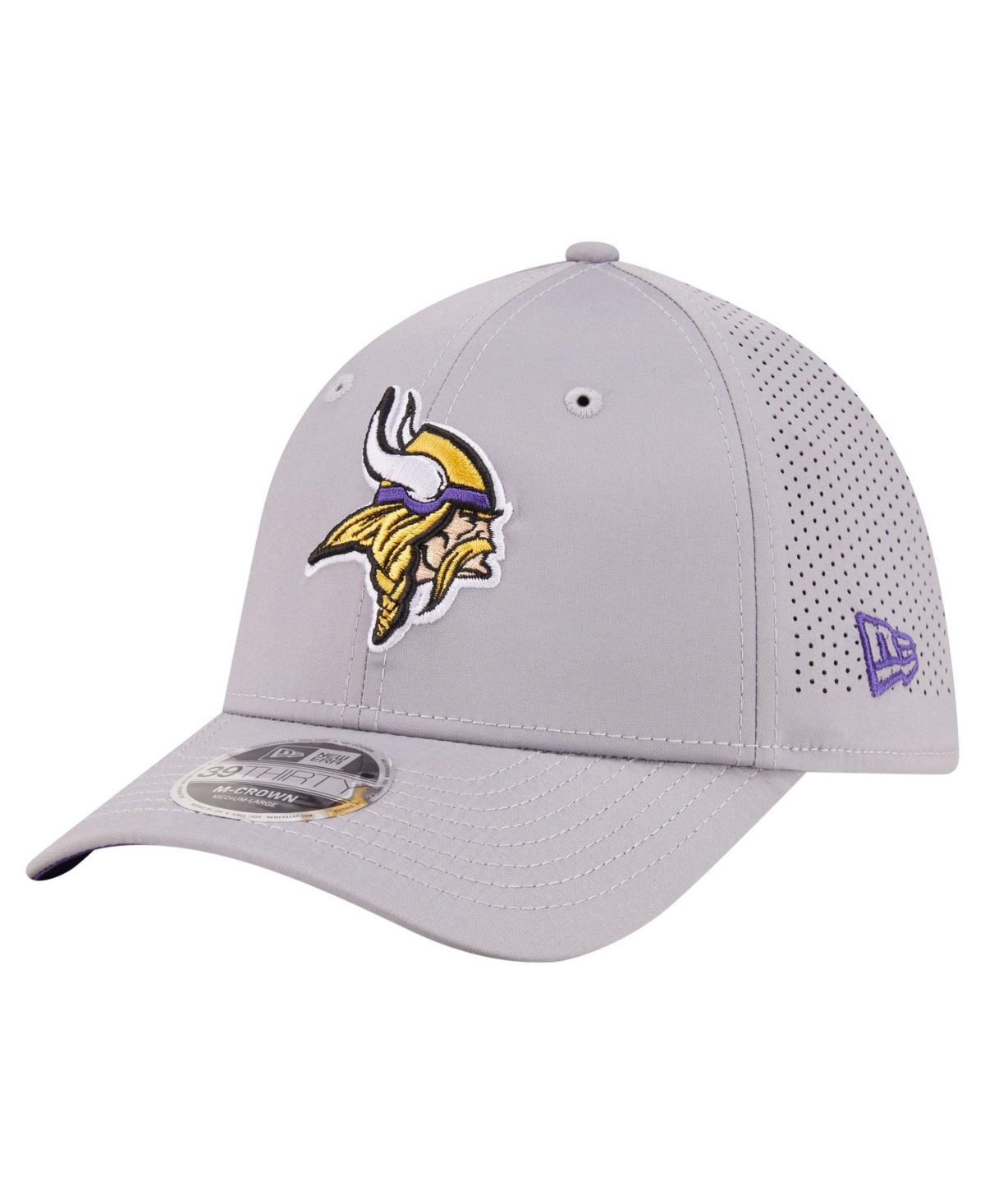 New Era Men's Minnesota Vikings 39Thirty Stretch-Fit Baseball Cap - Gray