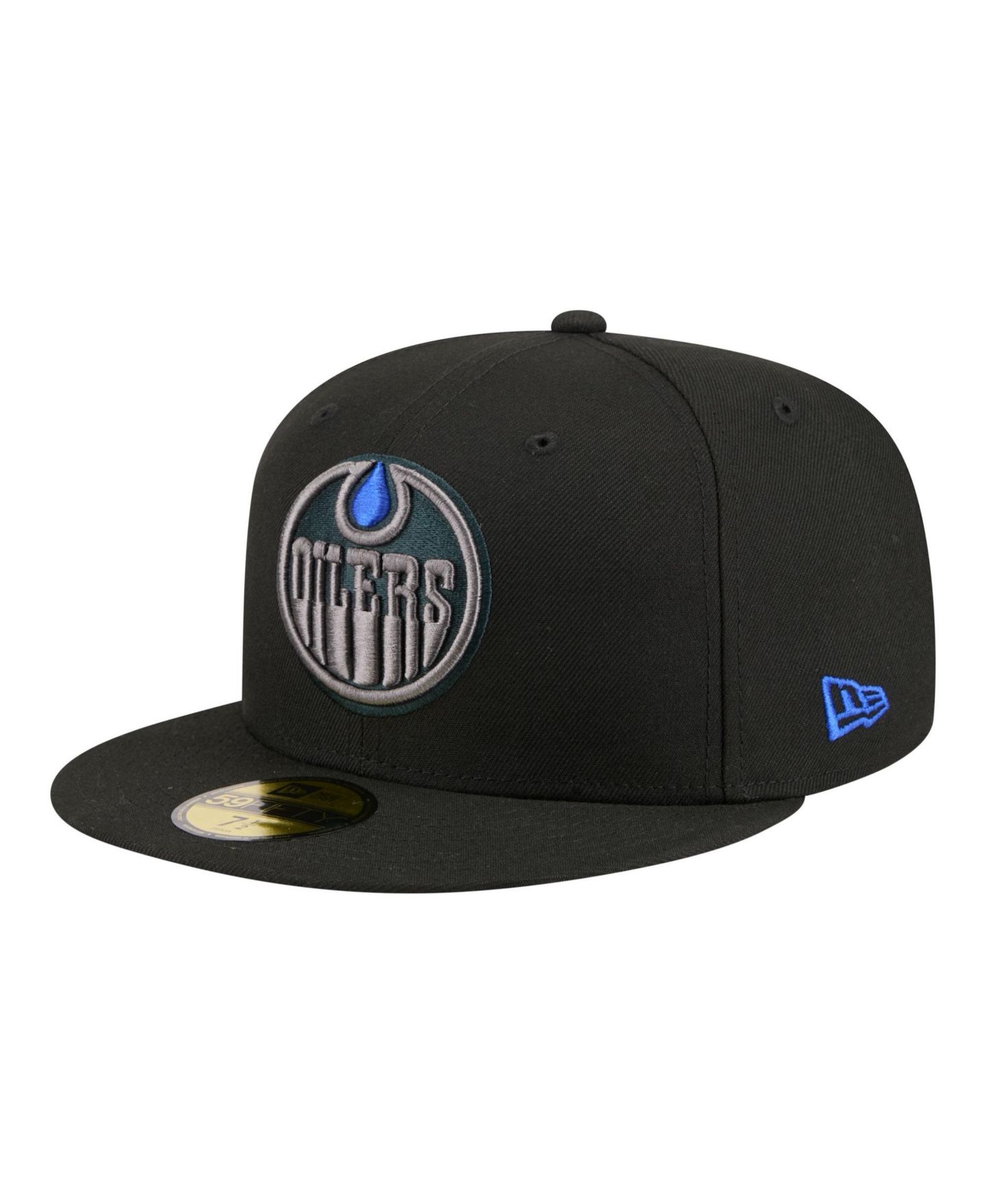 Мужская кепка New Era Black Edmonton Oilers Color Pop 59FIFTY Fitted Hat — фото 1