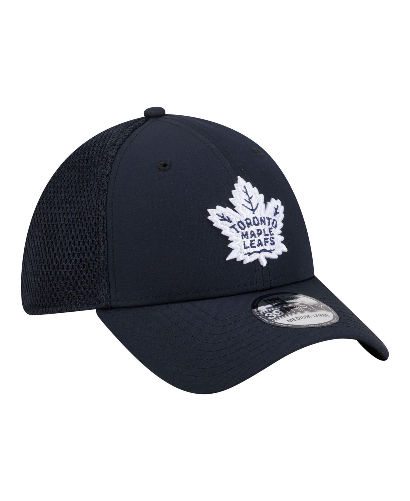 Мужская кепка New Era Navy Toronto Maple Leafs Logo 39THIRTY Flex Hat — фото 3