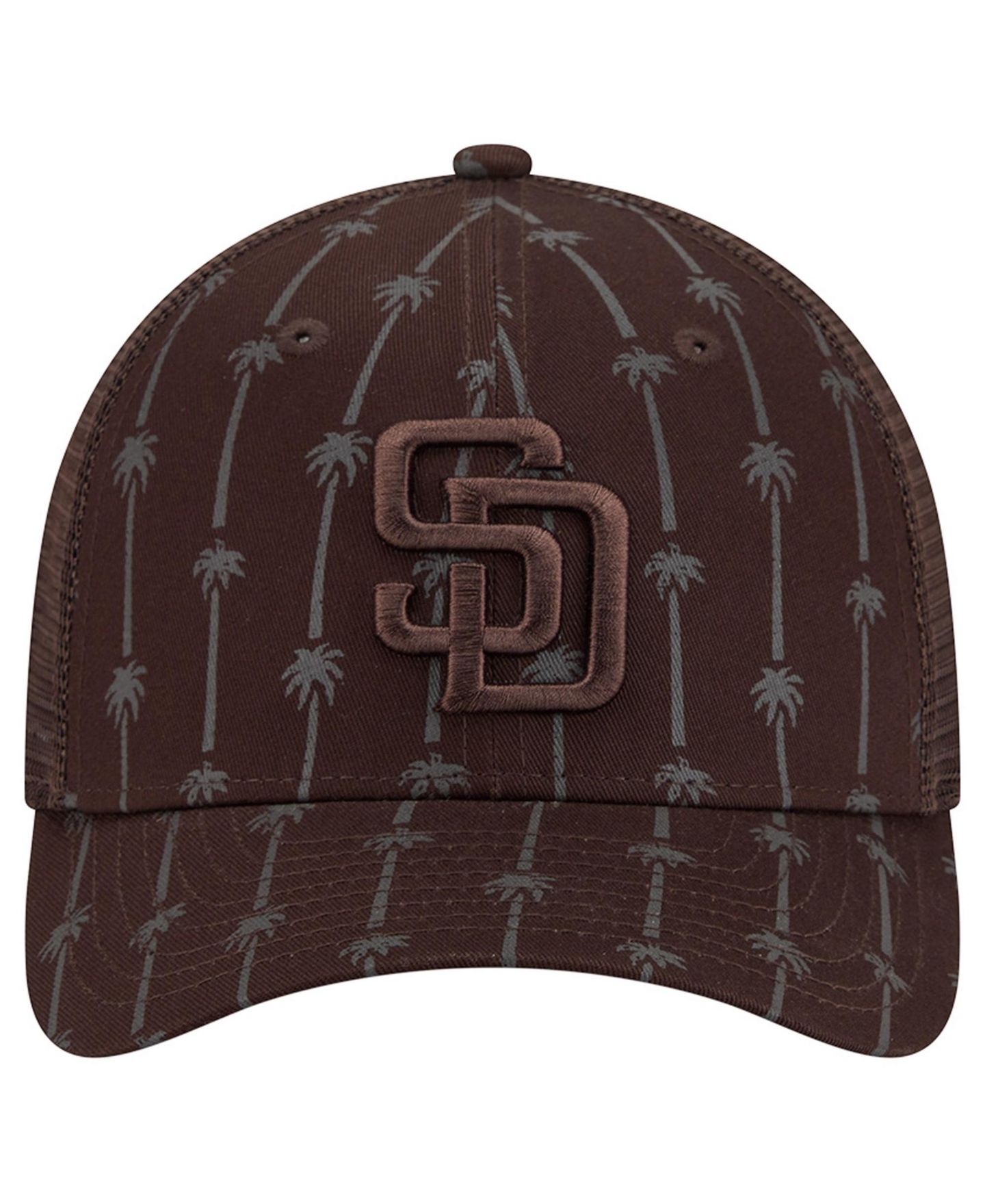 Мужская кепка New Era Brown San Diego Padres Tonal Icon 9FORTY M-Crown Adjustable Trucker Hat — фото 2