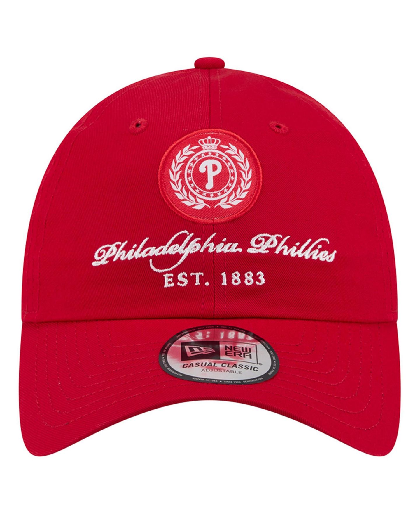 Женская кепка New Era Red Philadelphia Phillies Script Patch Casual Classic Adjustable Hat — фото 2