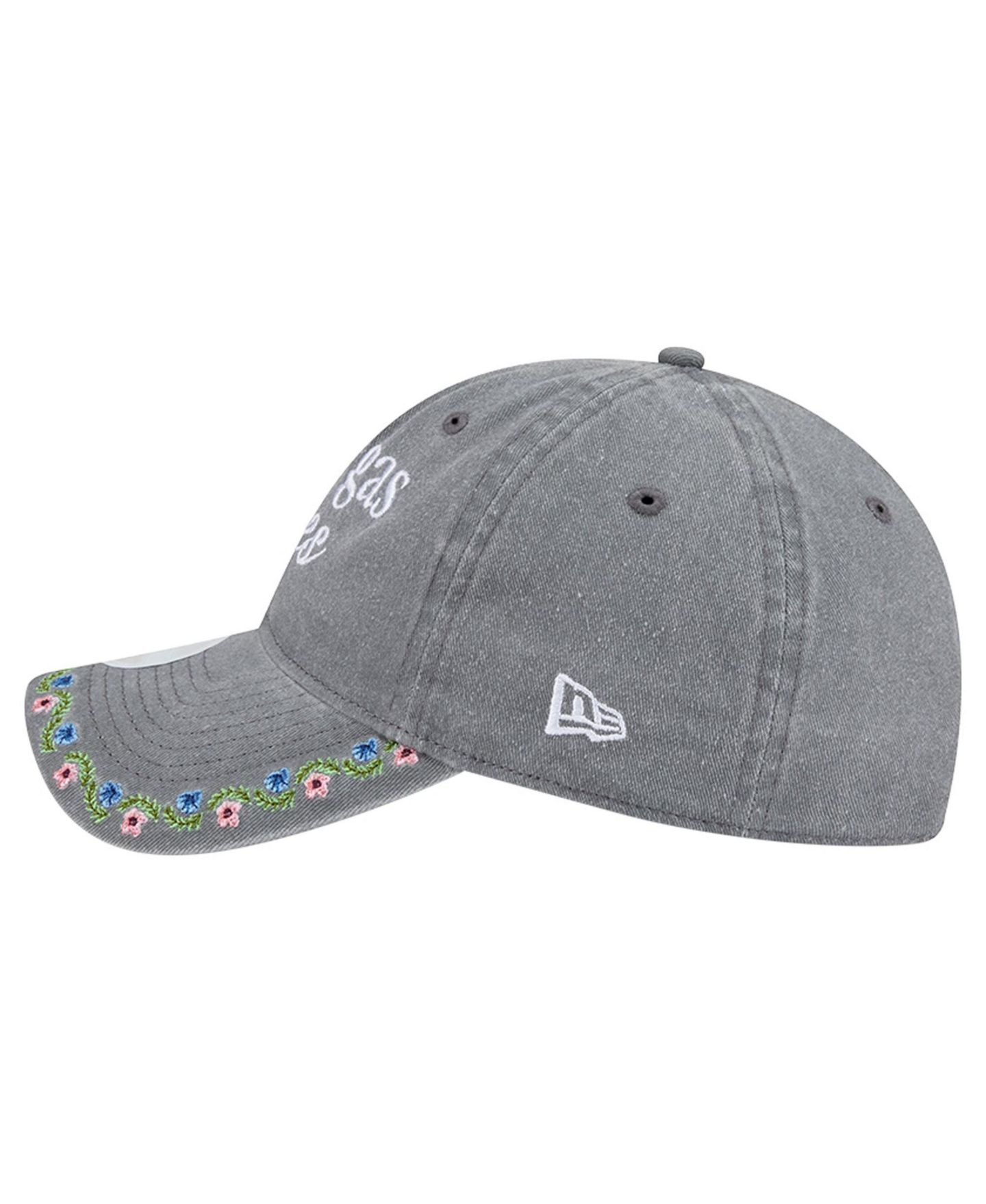 Женская кепка New Era Gray Las Vegas Aces Floral Casual Classic Adjustable Hat — фото 7