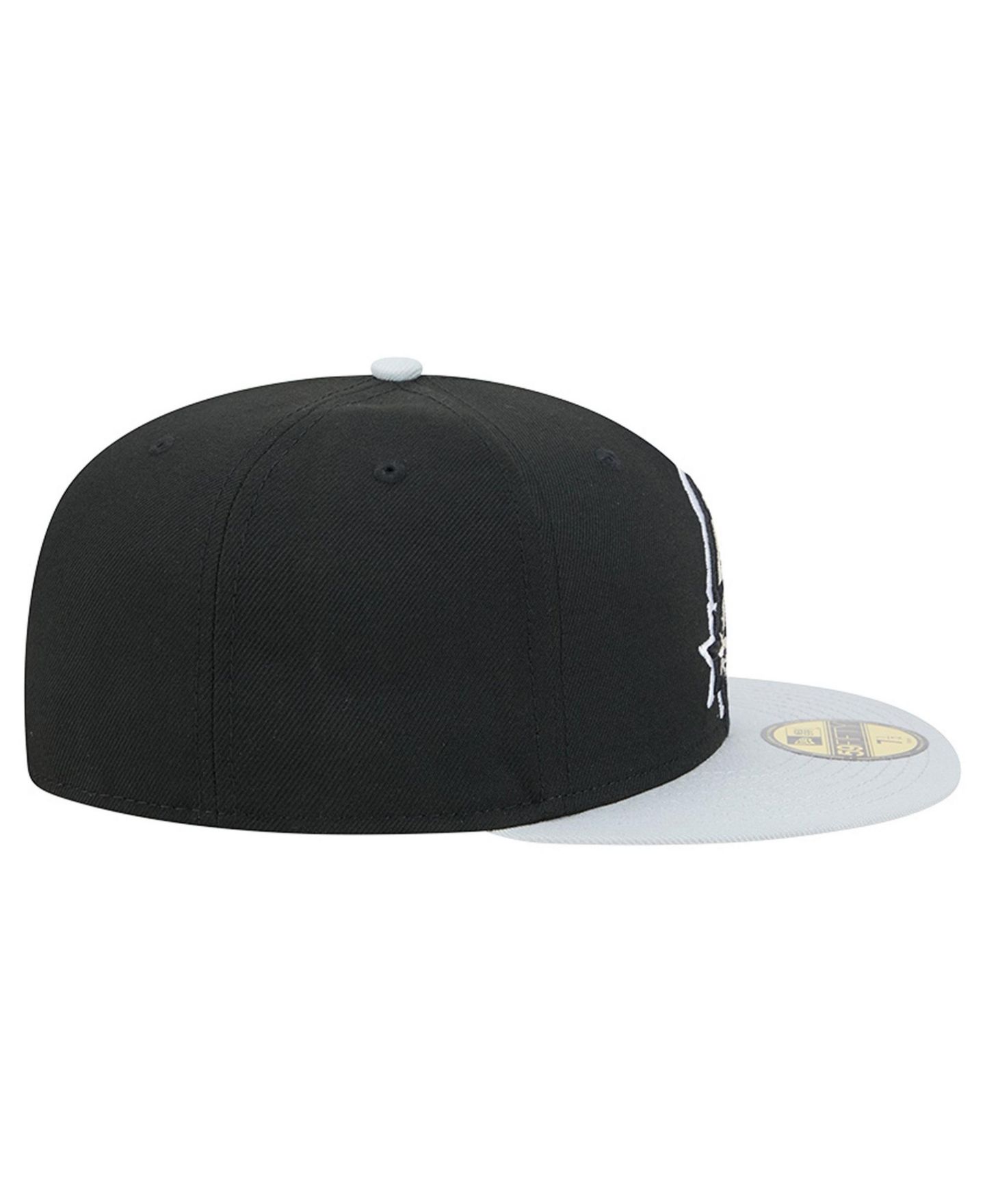 Мужская кепка New Era Black/Silver San Antonio Spurs 2-Tone 59FIFTY Fitted Hat — фото 7