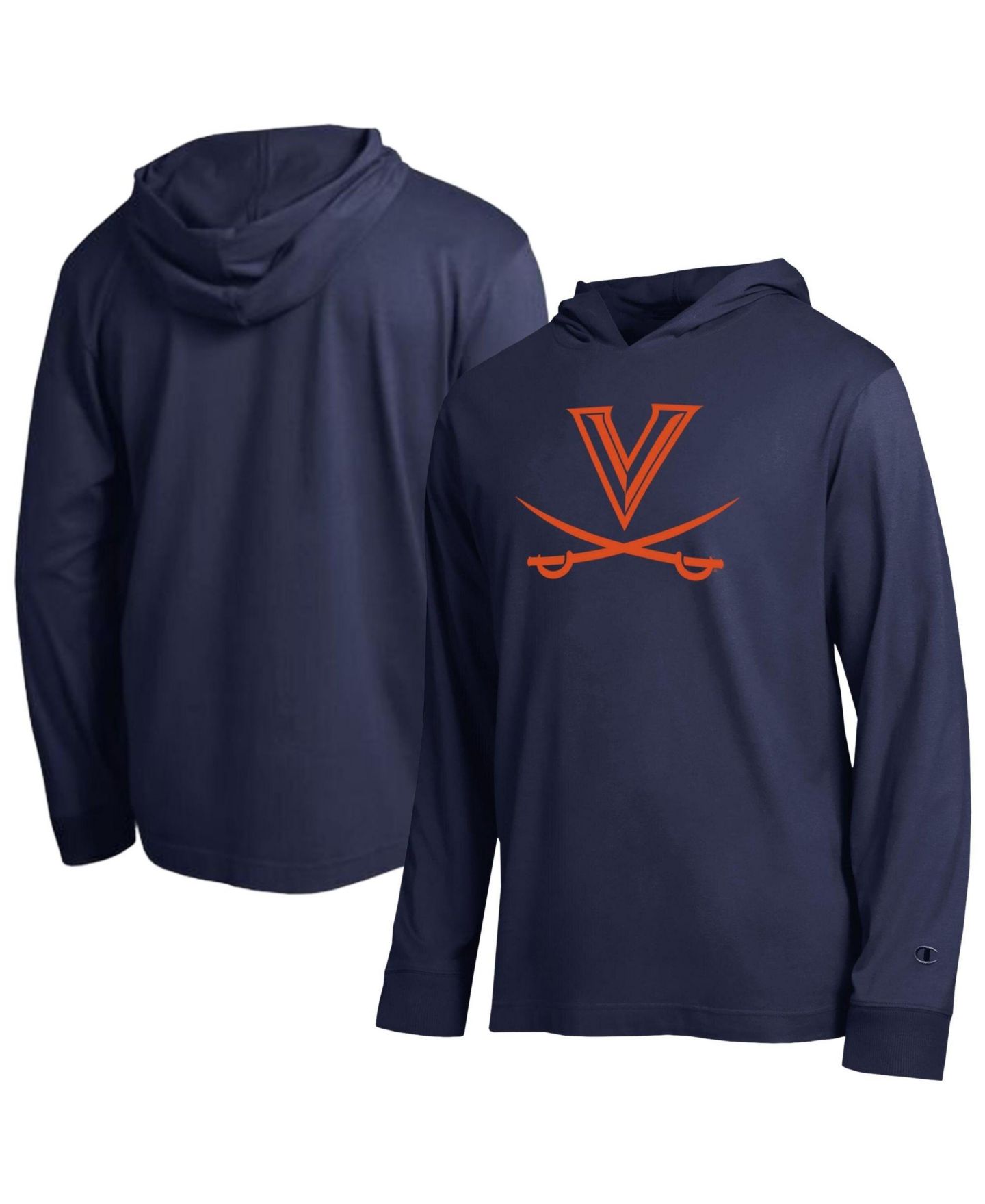 Мужская футболка Champion Navy Virginia Cavaliers Tonal All-Star Long Sleeve Hooded — фото 1