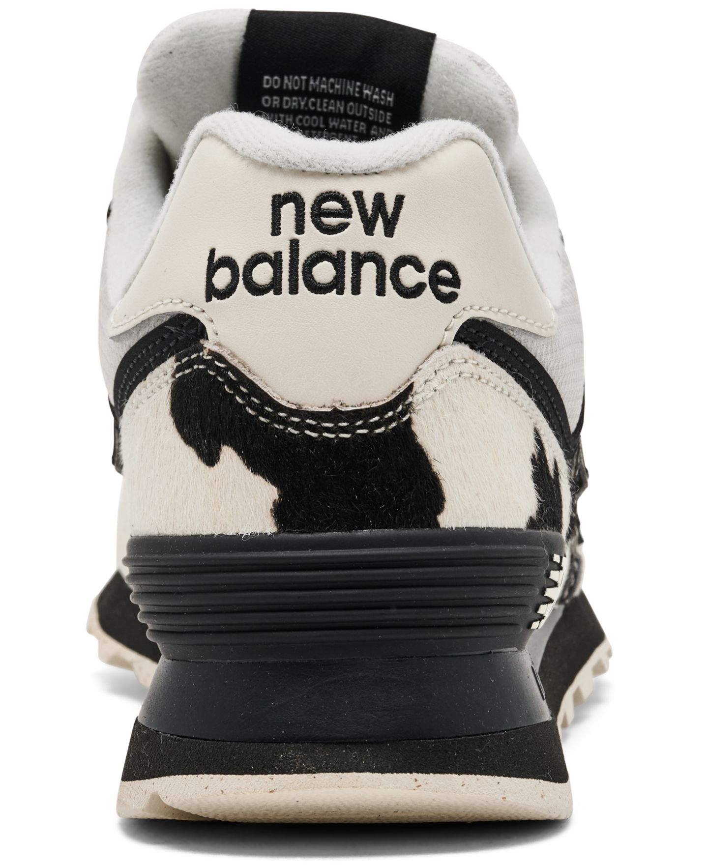 Женские кроссовки New Balance 574 Cow Print Fashion, цвет: Чёрный / Белый — фото 4