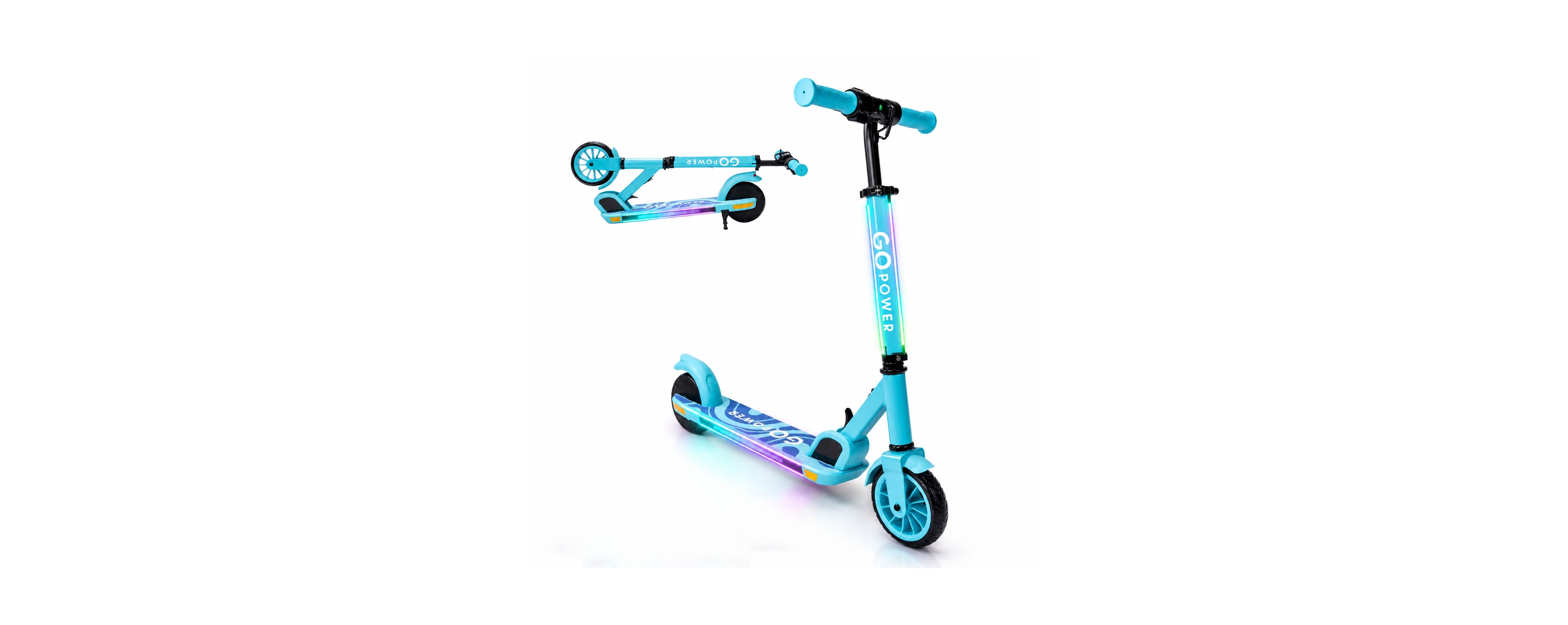 GoPowerBike GoZip Electric Scooter | Foldable Kids E-Scooter | 150W Motor | 6" Solid Tires | Up to 40-Minute Ride Time | 10 Mph Top Speed