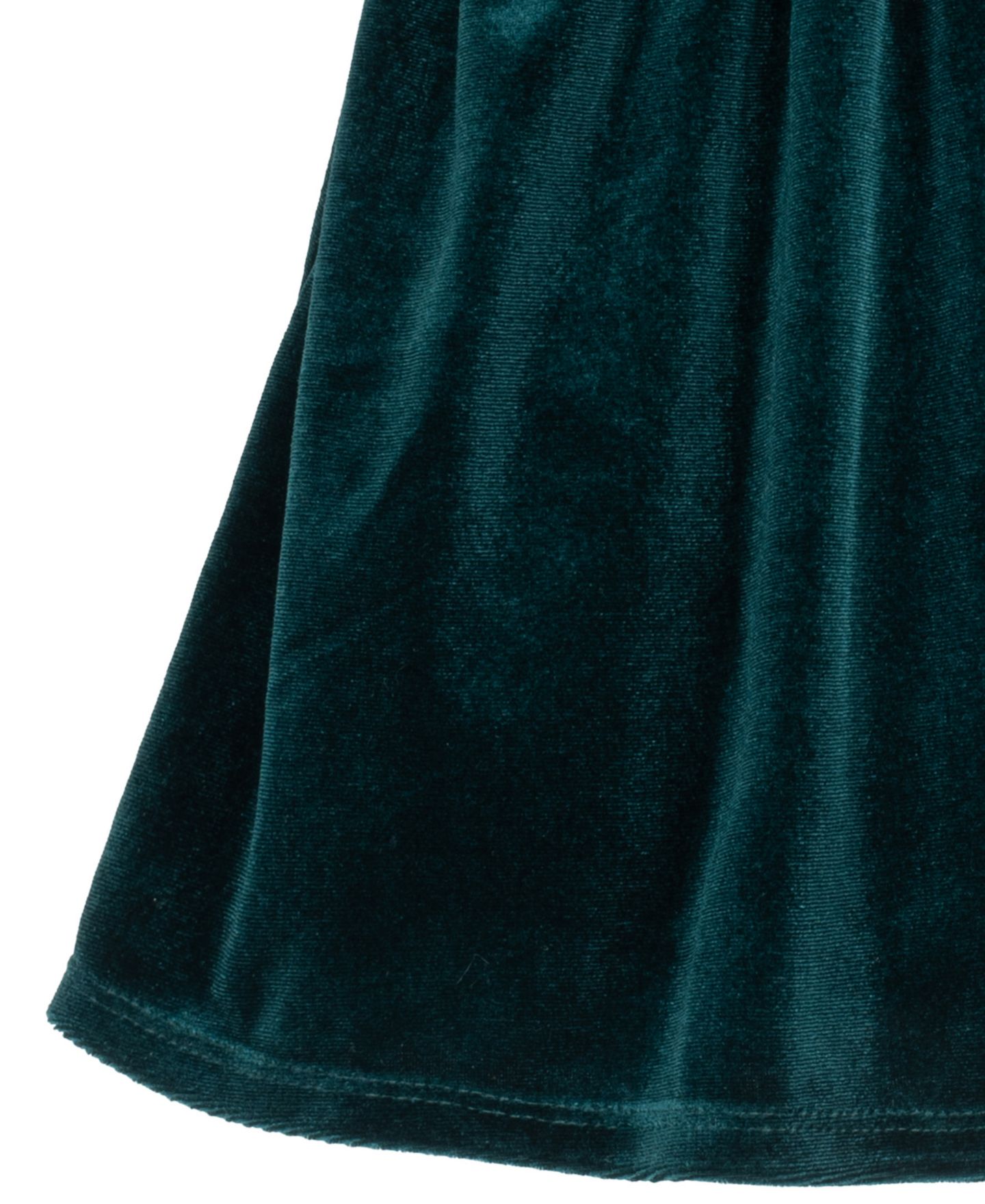 Rare Editions Baby Girls' Velvet Pintuck with Imitation Pearl Embellishments Puff-Sleeve Dress and Bloomer, 2-Piece Set, цвет: Тёмно-зелёный — фото 5