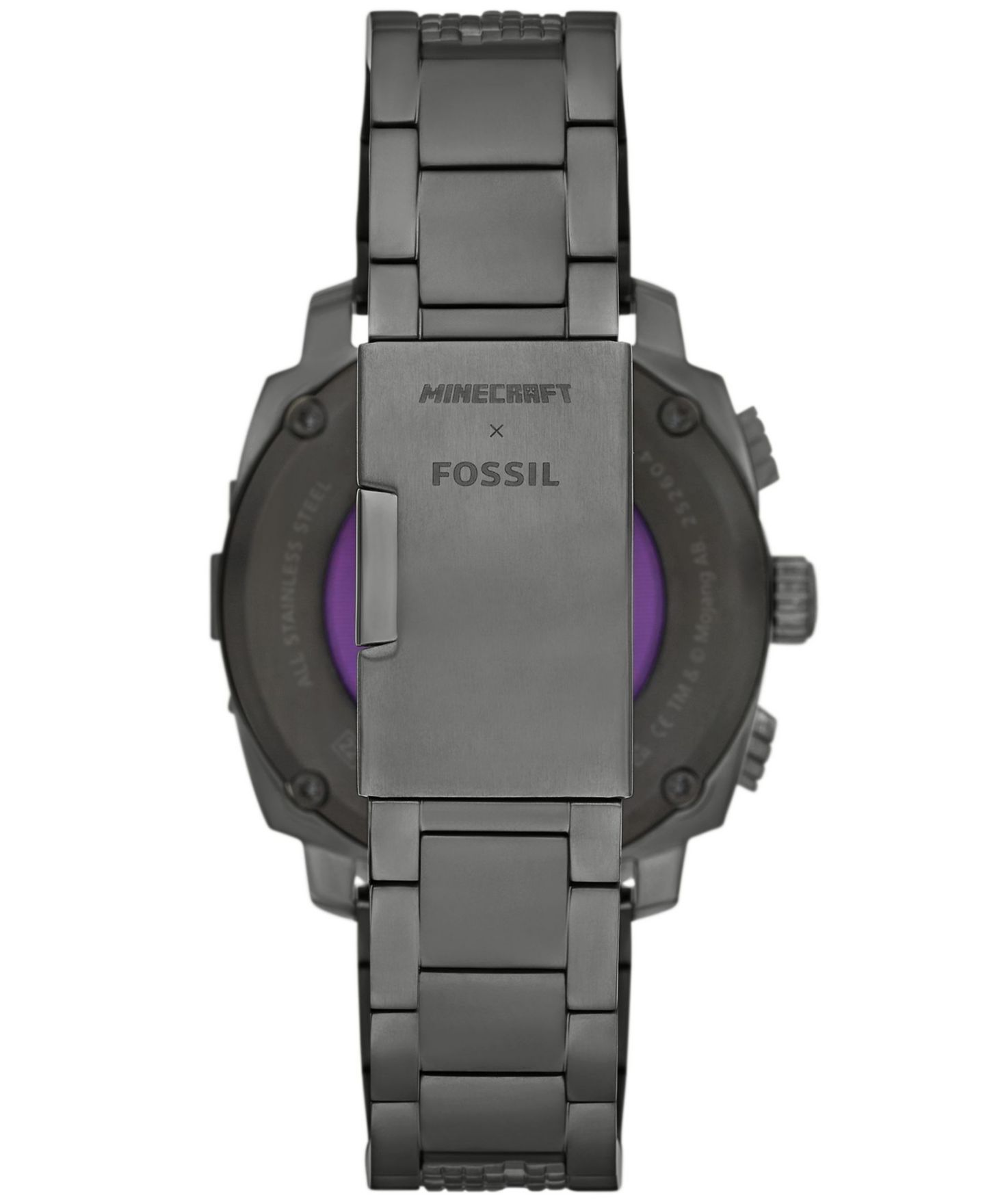 Женские часы Fossil Quartz Minecraft The Nether Chronograph Stainless Steel Watch 44mm — фото 2