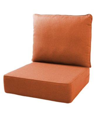 24"x22"x6" Patio Thick Cushions and Pillows Set - Deep Seat Indoor/Outdoor Water and Fade Resistant