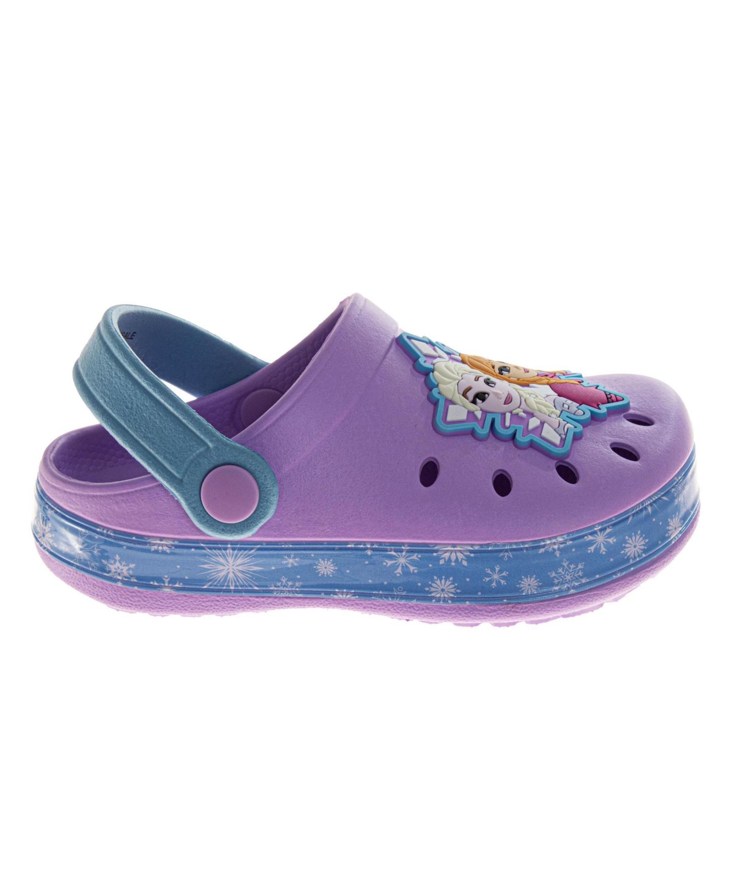 Сабо Disney Frozen Elsa and Anna Shimmering Snowflake Clogs для девочек-малышей, цвет: Лавандовый — фото 3