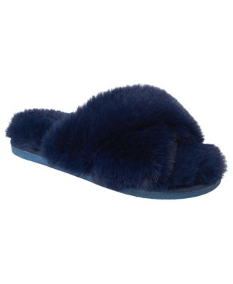 Women's X-Band Faux Fur Slipper - Dusty Lilac M