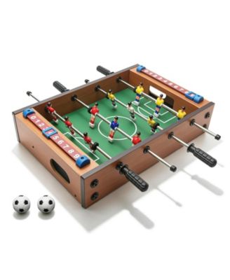 Wood Top Table Foosball Game Set Portable Family Party Entertainment
