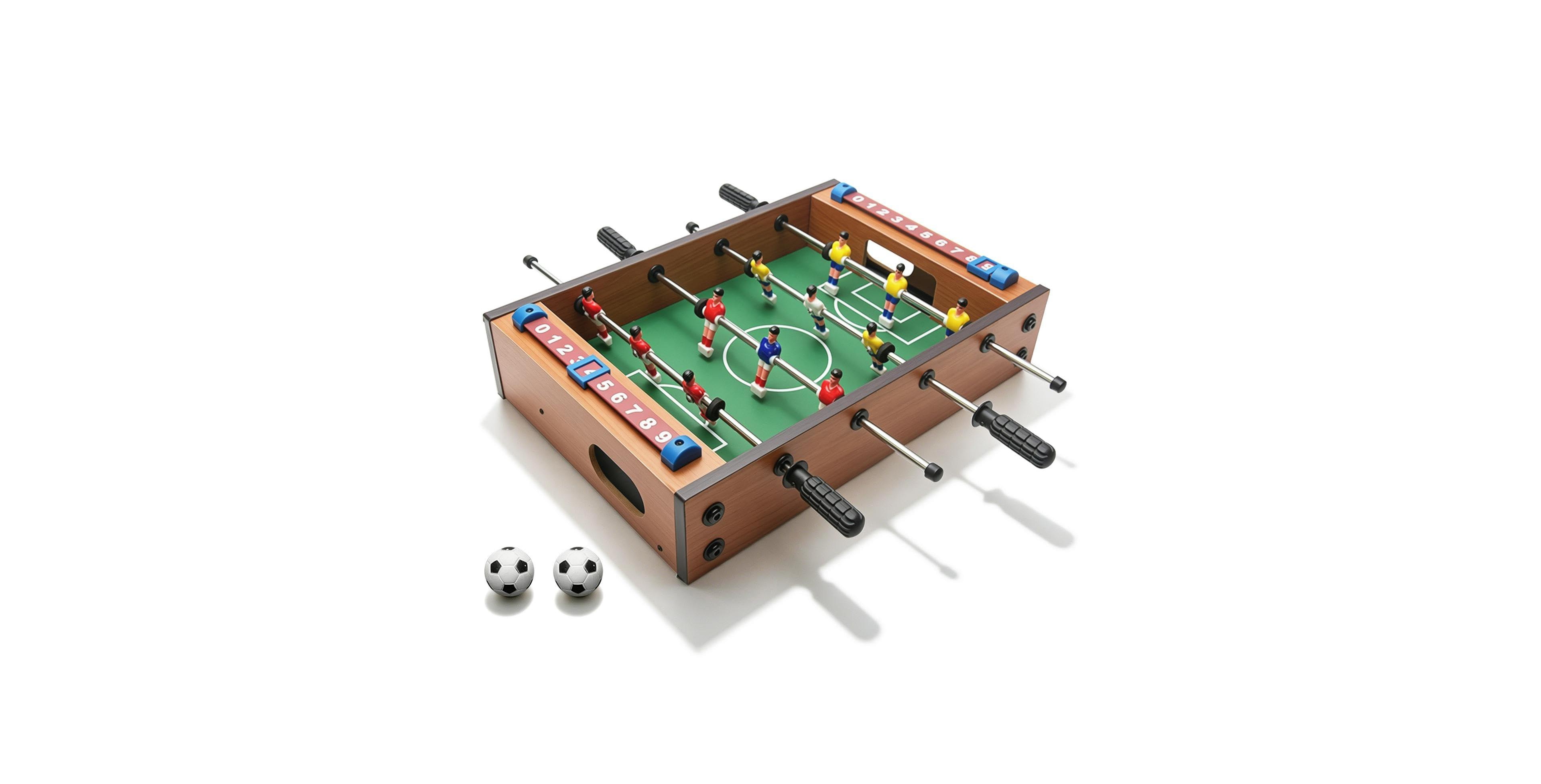 Sportneer Wood Top Table Foosball Game Set Portable Family Party Entertainment
