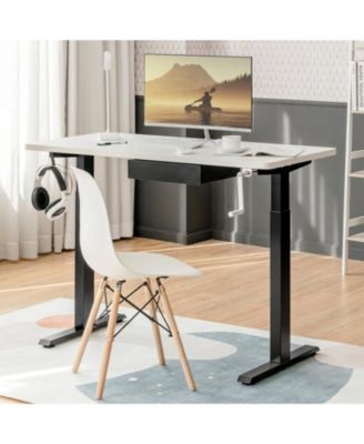 Hand Crank Standing Desk Frame with Foldable Handle