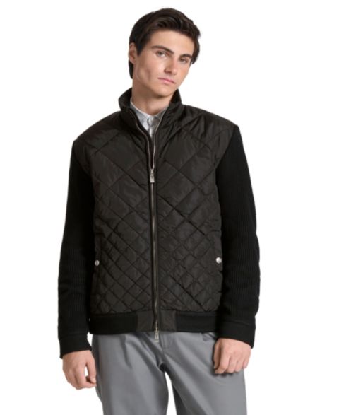 Мужская куртка Ted by Ted Baker Holborn Quilted Sweater Zip-Front, цвет: Чёрный
