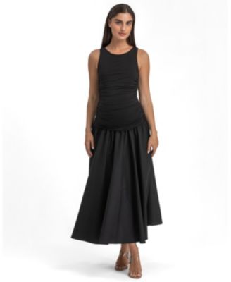 Maternity Merida Drop-Waist A-Line Midi Dress