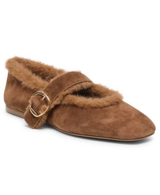 Women's Mella Plush Buckle Mary Jane Flats