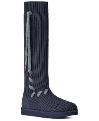 Women's Classic Tall Whipstitch Knit Slouch Knee High Boots