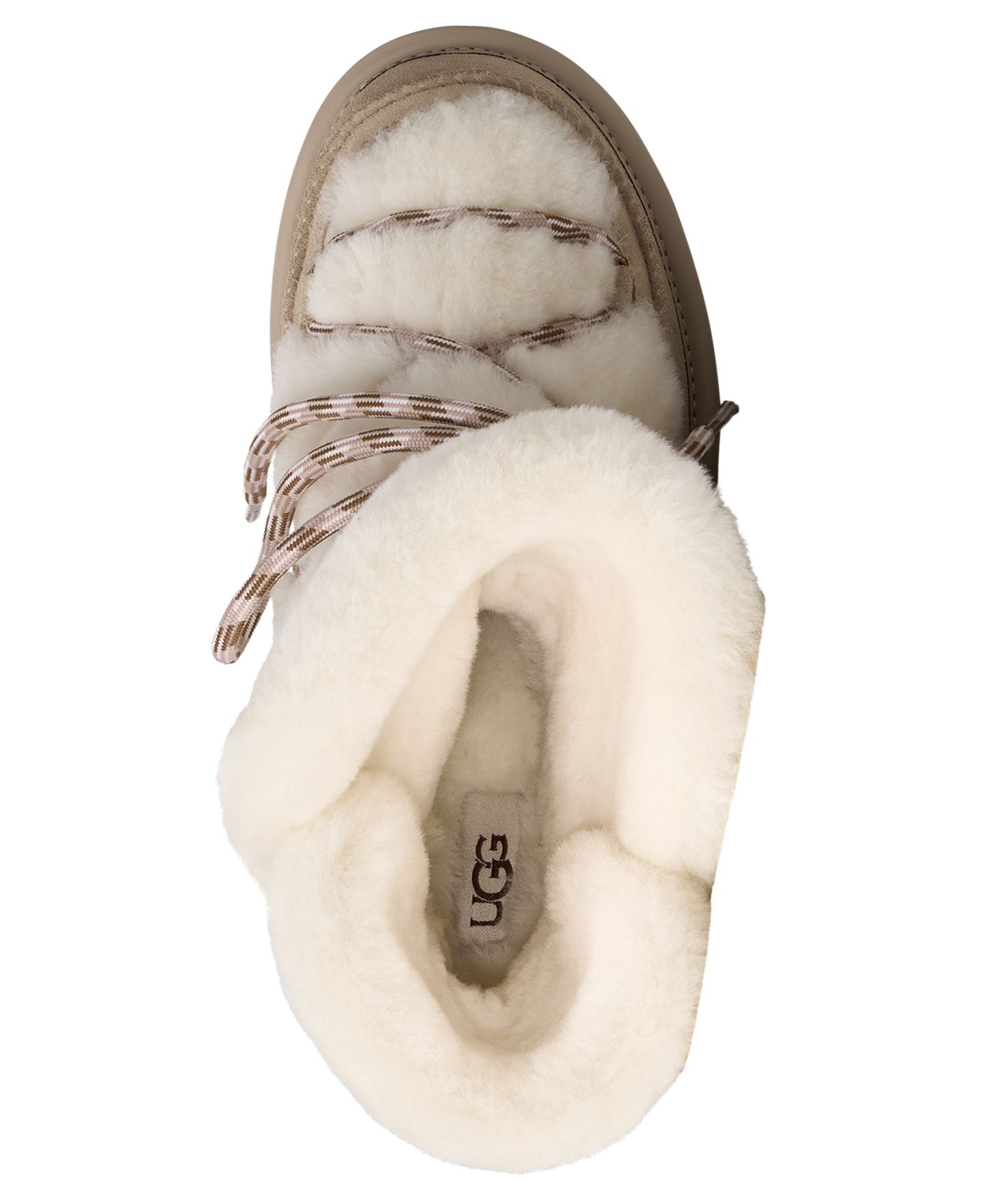 Женские ботинки UGG® Classic Tread Fluffed Sheepskin Lace-Up, цвет: Moonlight — фото 4