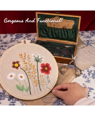 Victorian Style Embroidery Sewing Kit Complete Needlework Tools Set