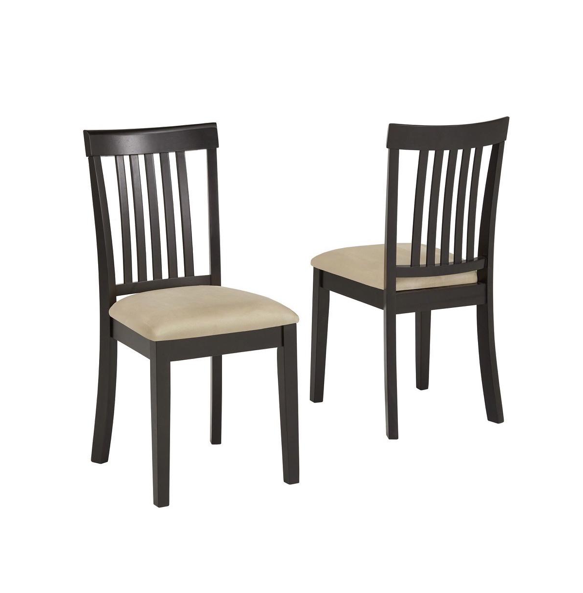 iNSPIRE Q Jeann Mission Dining Chair (Set of 2) - Black/beige