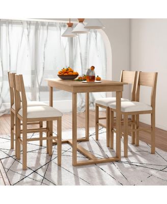  5-Piece Farmhouse Counter Height Dining Set
