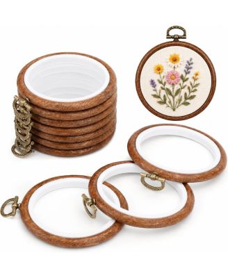 3in Small Round Embroidery Hoop 10 Pack Decorative Craft Display