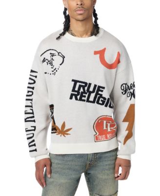 Men's Multi-Logo Jacquard Knit Sweater