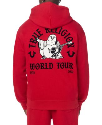 Men's Arched Buddha Graphic Full-Zip Fleece Hoodie