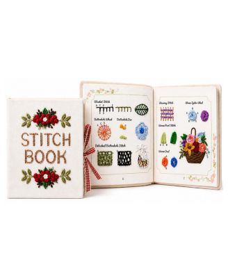 Beginner Embroidery Kit With Fabric Practice Book 31 Essential Stitches Floral Patterns