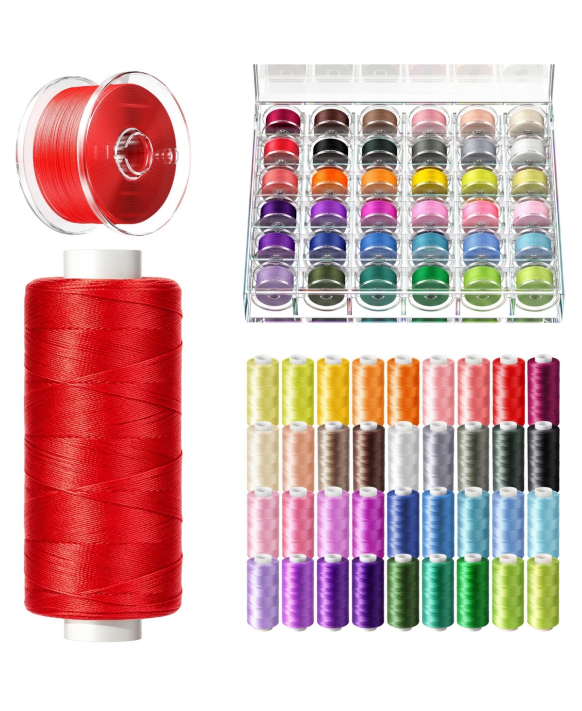 Aeelike 36 Colors Professional Polyester Sewing Thread Kit 400 Yards Per Spool All Purpose