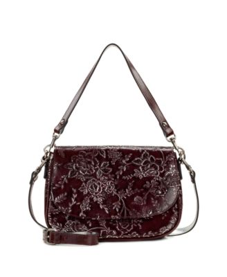 Abbey Rose Garden Leather Crossbody Bag