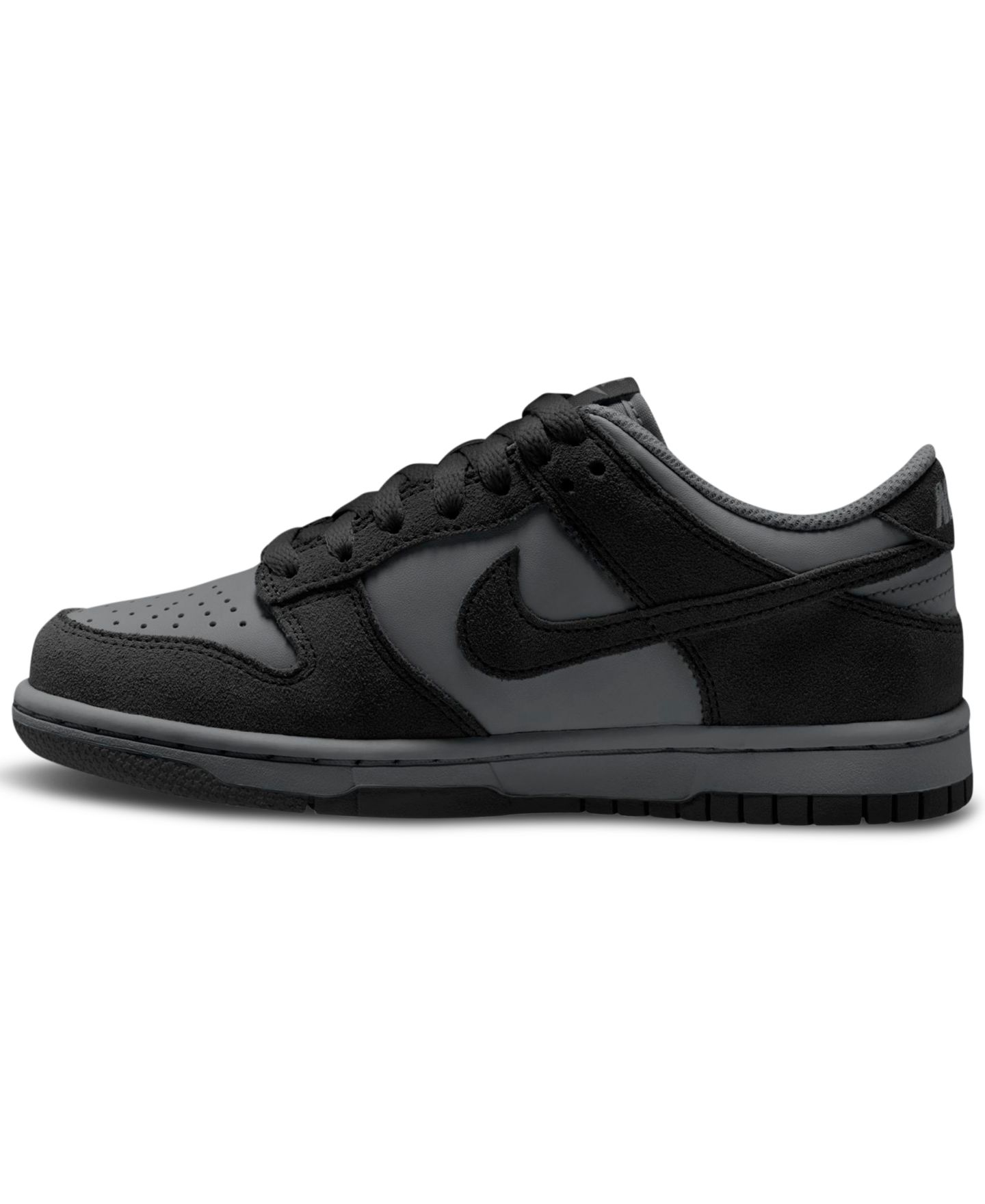 Детские кроссовки Nike Dunk Low Retro, цвет: Серый / Чёрный — фото 2