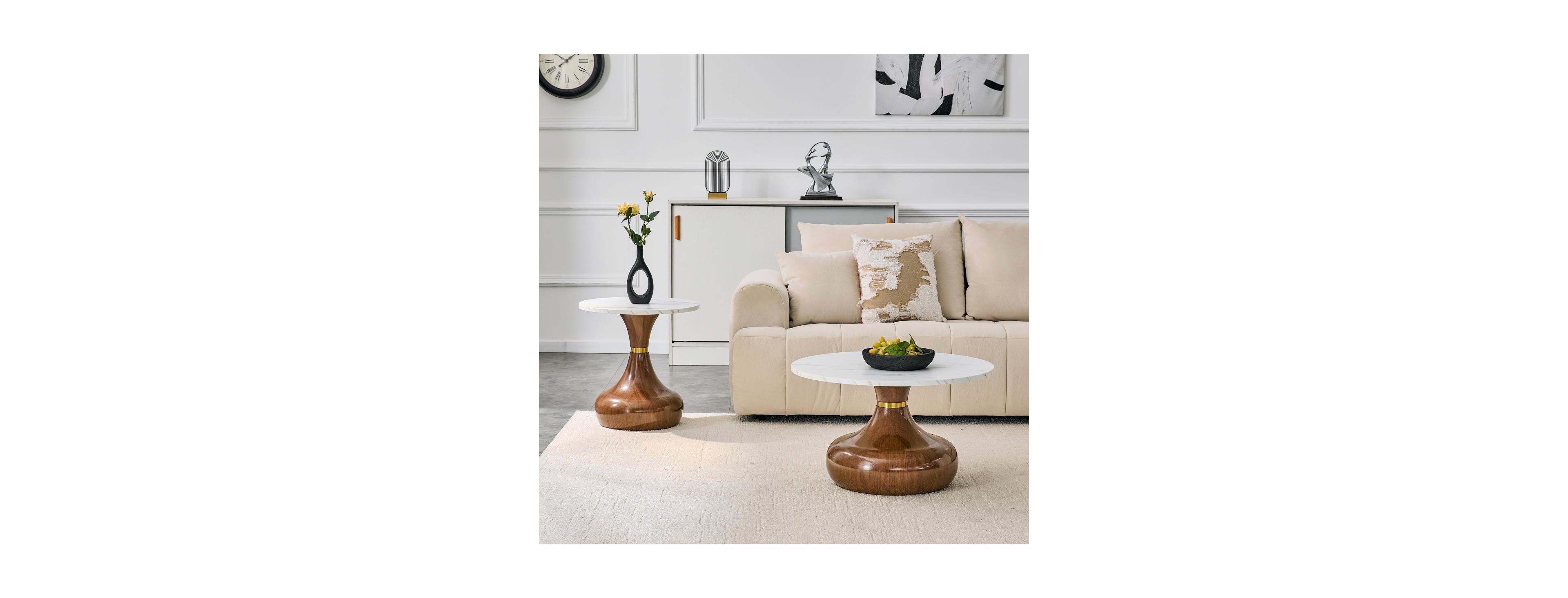Streamdale Furniture Affordable Luxury Gourd Nesting Coffee Table Set