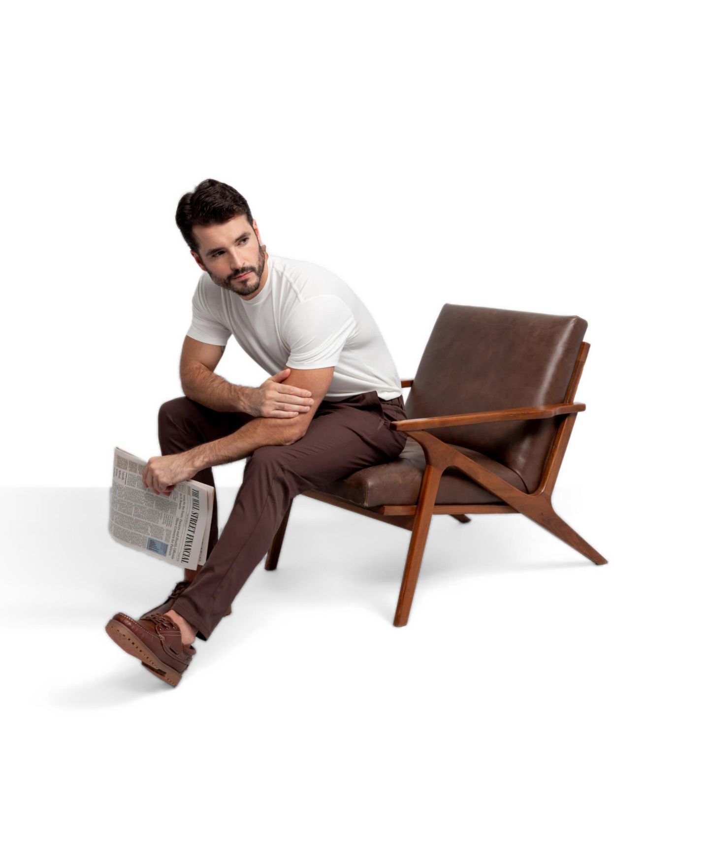 Мужские брюки Jack Archer Jetsetter Tech Straight-Fit Casual, цвет: Коричневый — фото 3