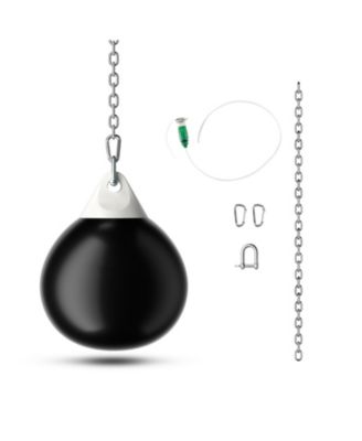 Water Punching Bag, 21 x 28 in Aqua Heavy Bag with Adjustable Metal Hanging Chain, 39 in Fill Hose and High-Rebound PVC Body