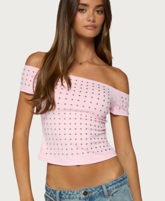 Women's Mack Studded Off Shoulder Top
