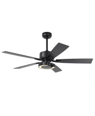 52-Inch Modern Intergatred LED Reversible Ceiling Fan with Light and Remote
