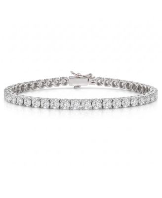 Modern White Gold Plated Radiant 5MM CZ Tennis Bracelet