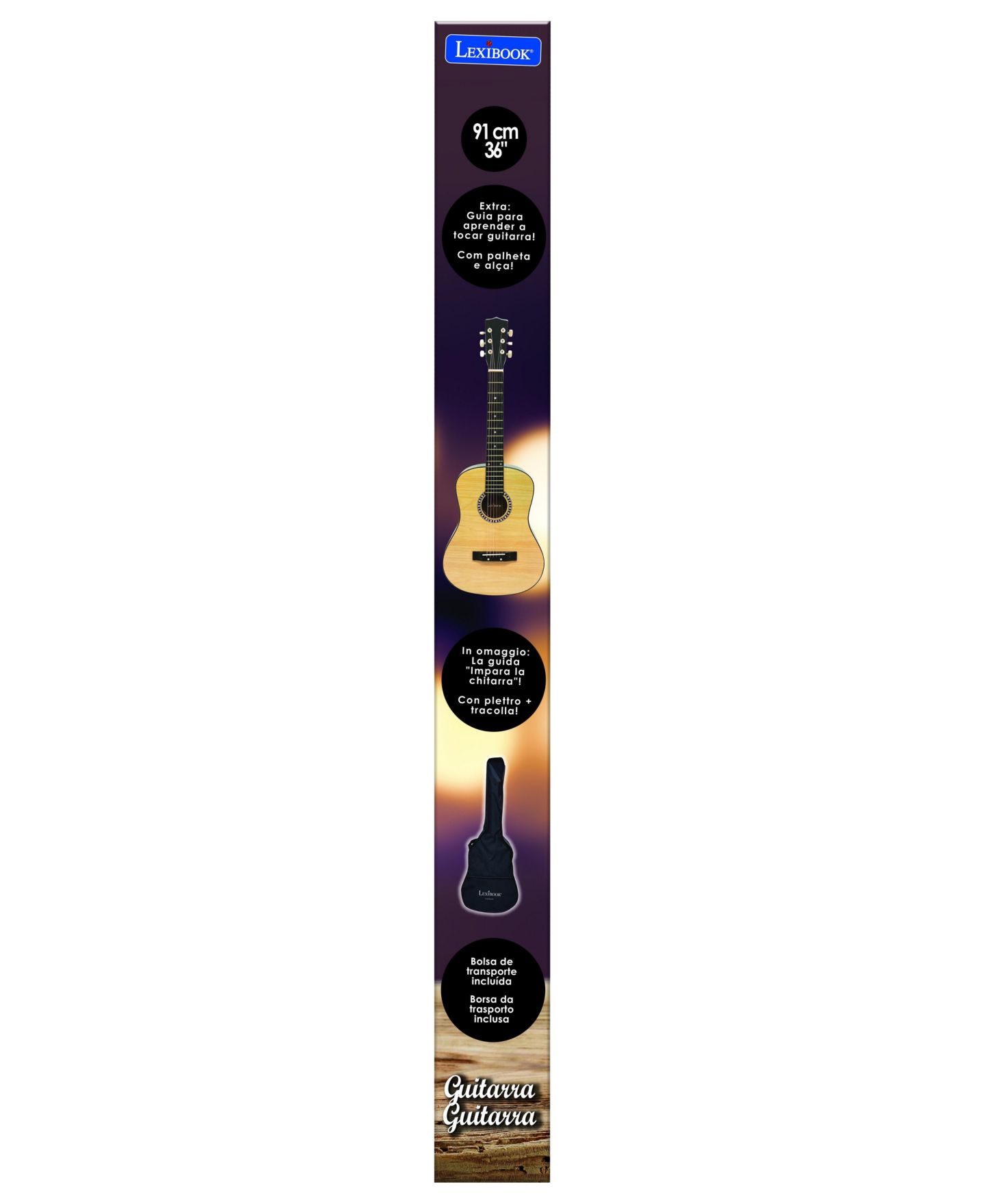 Детские игрушки Lexibook Wooden Acoustic Guitar Learn to Play 6 Nylon Strings, Ages 6+ — фото 6