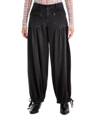 Women’s Lotus Wide Leg Tie Hem Jeans
