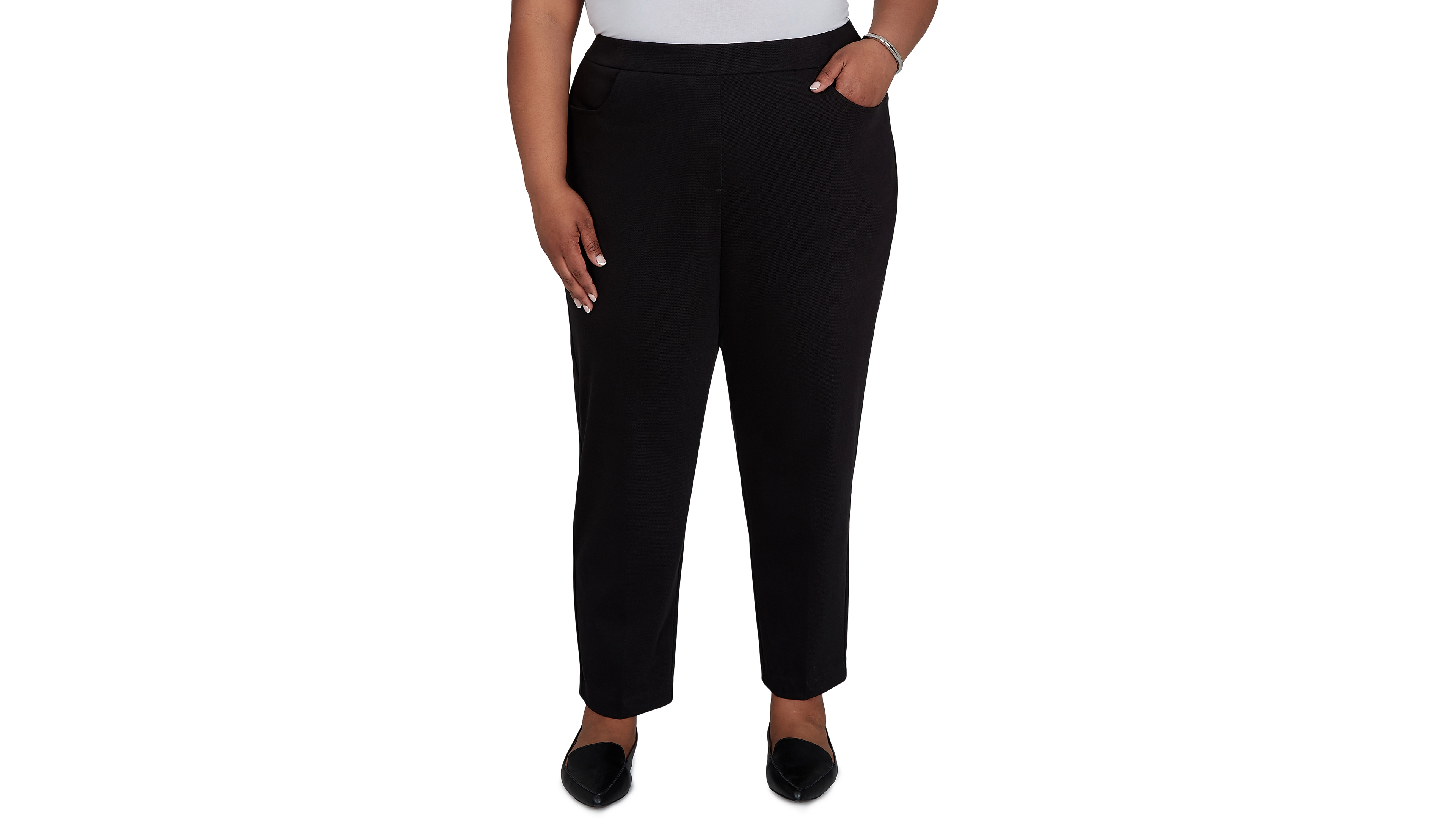 Alfred Dunner Plus Travel Advisory Pull-on Straight Pants