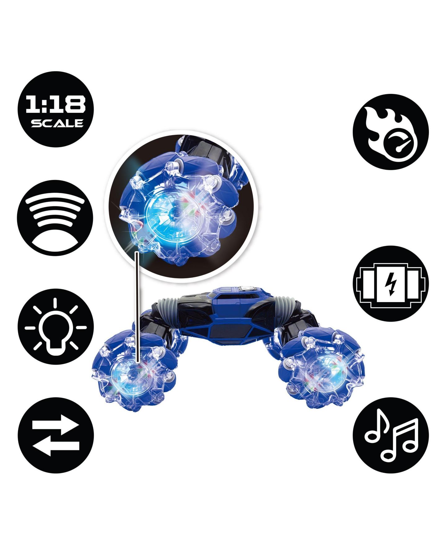 Детская игрушка Lexibook Extreme Crosslander Gesture-Control Off-Road Rechargeable Remote Control Car, цвет: Синий — фото 2