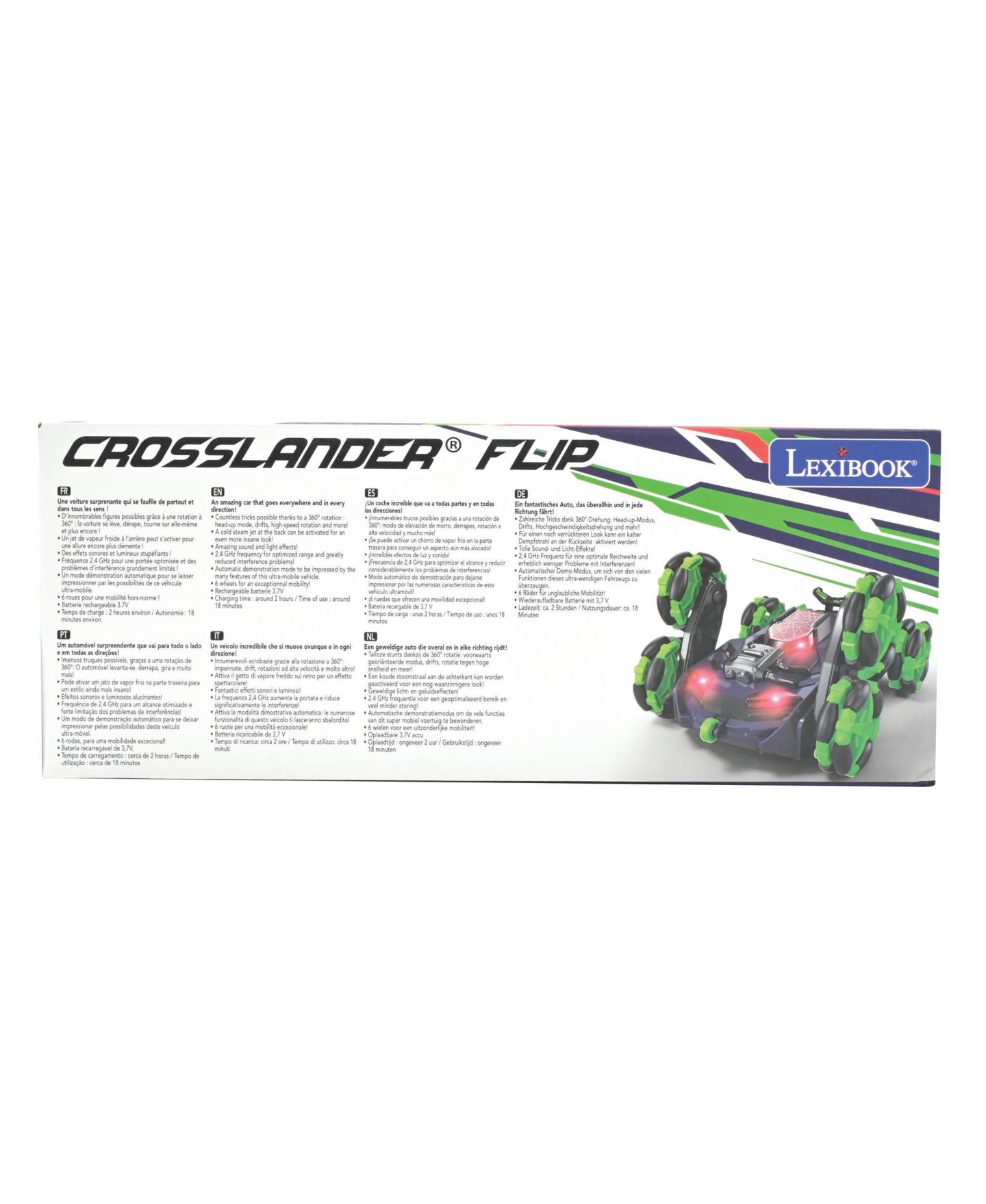 Детская игрушка Lexibook Crosslander Flip Rechargeable 360-Degree Rotation Remote Control Car with Sound and Light Effects — фото 7