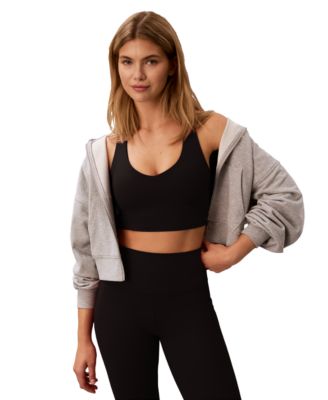 Women's Soft Sport Crop Scoop Neck Racer Back Tank Top