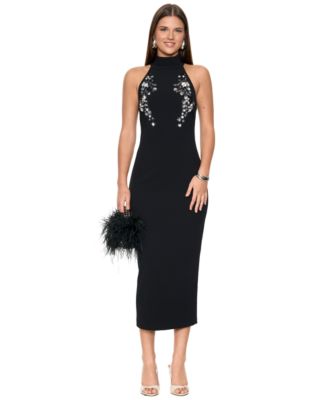 Women's Sarienne Halter Beaded Midi Dress