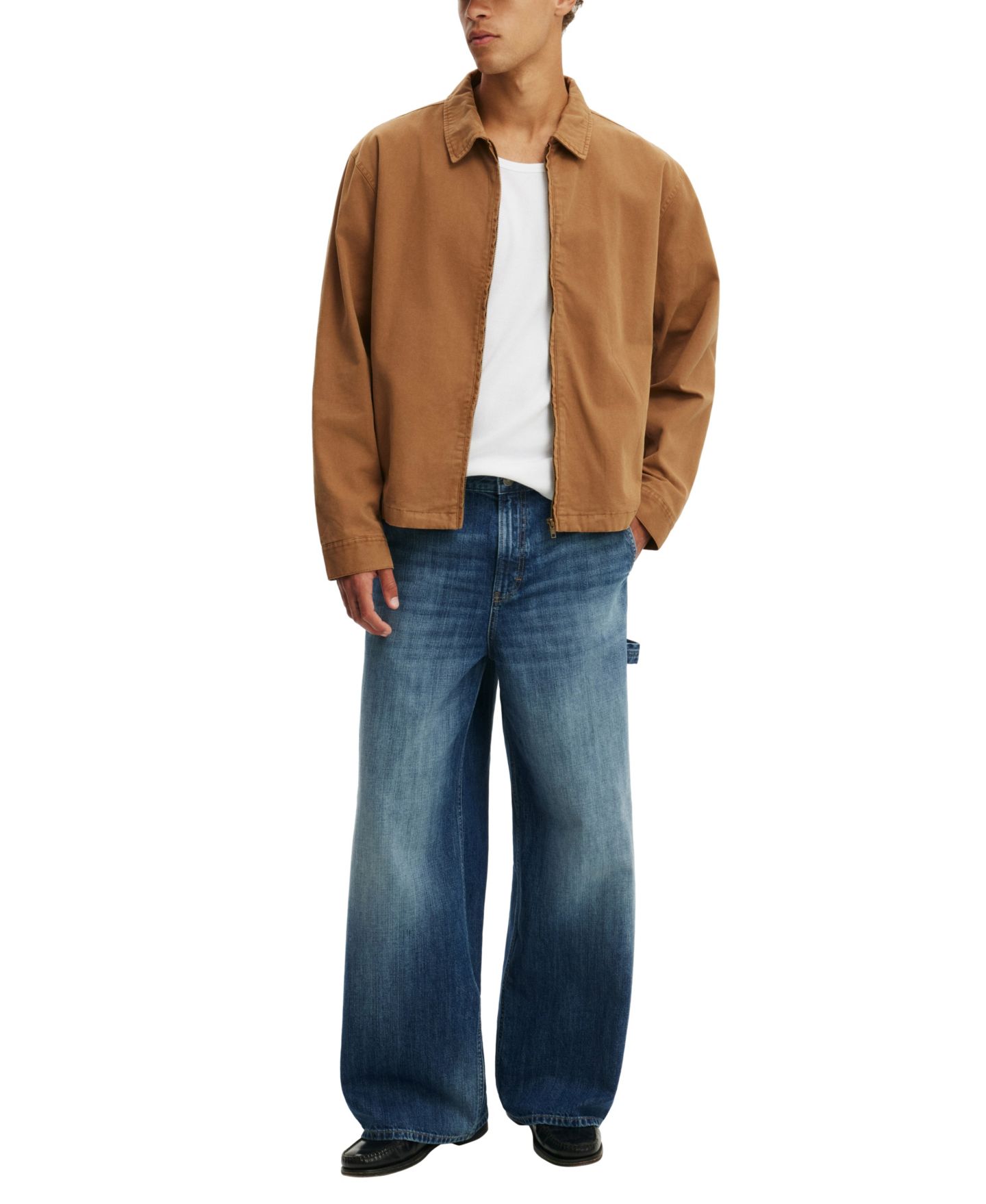 Мужские джинсы COTTON ON Ultra Baggy Jean Wide-Leg Rigid-Denim, цвет: Синий — фото 2