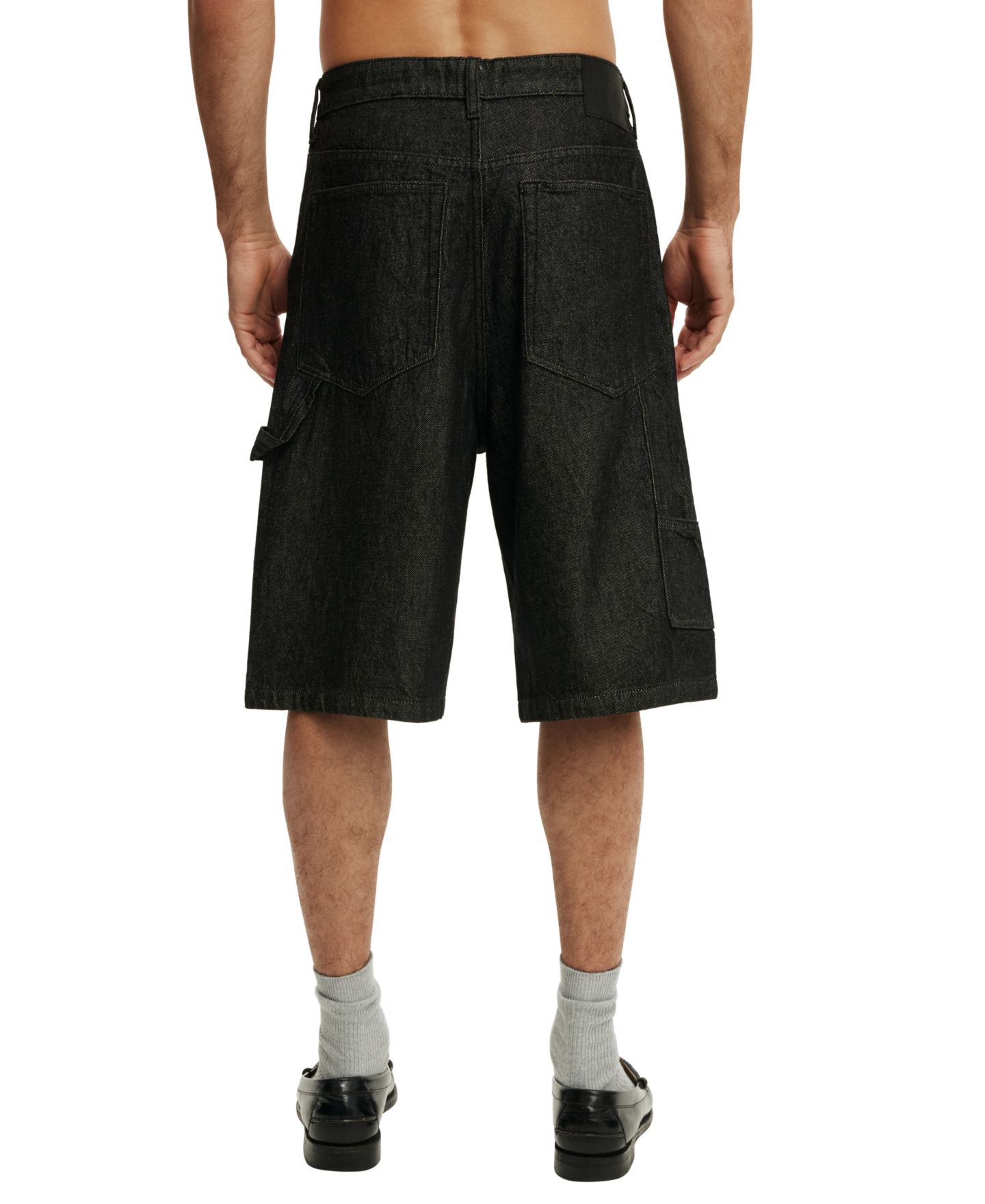 Мужские шорты Cotton On Super Baggy Denim Shorts, 13" Inseam, цвет: Чёрный — фото 4